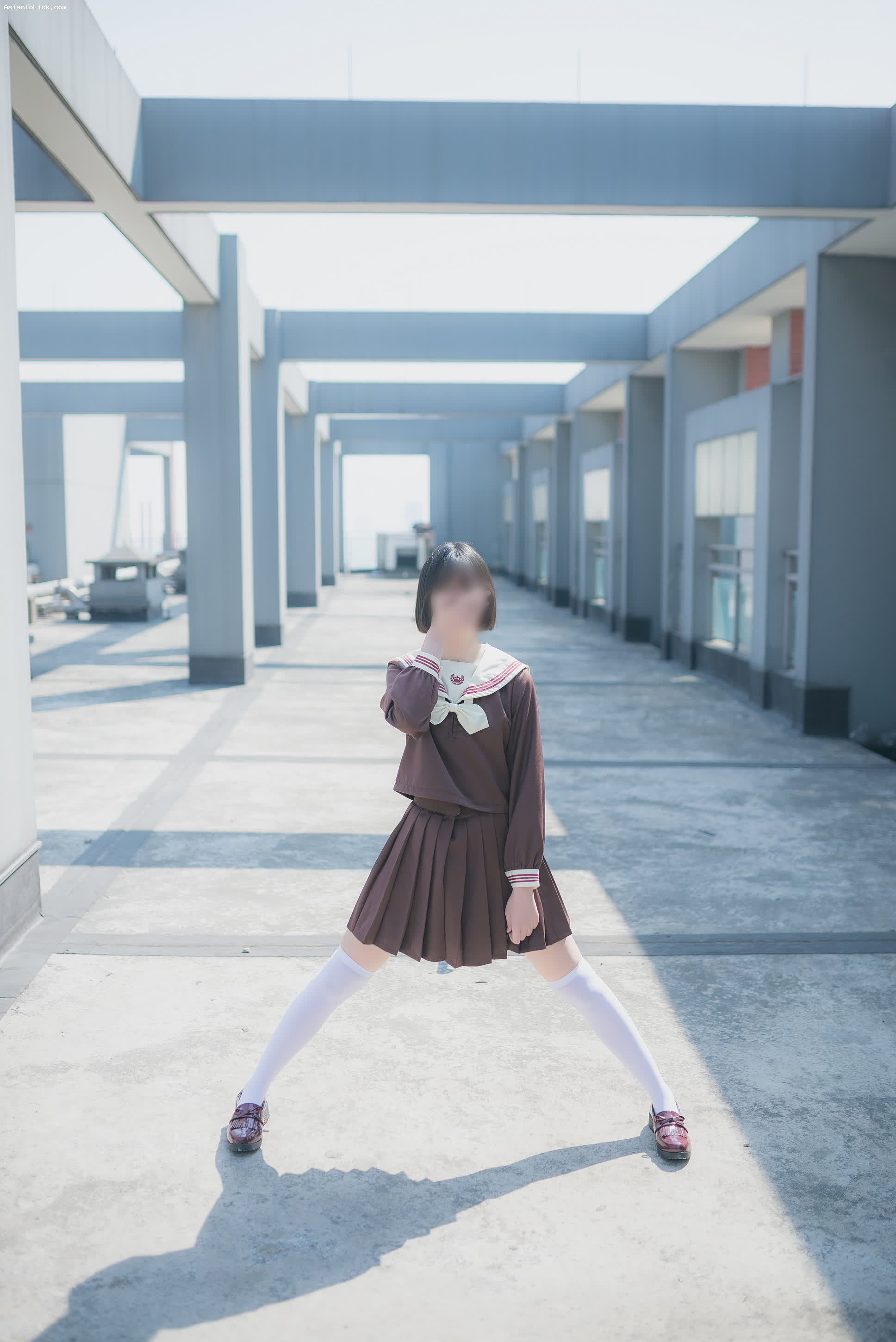 图库-Yuzuki - [54P][天台JK]16.3.28